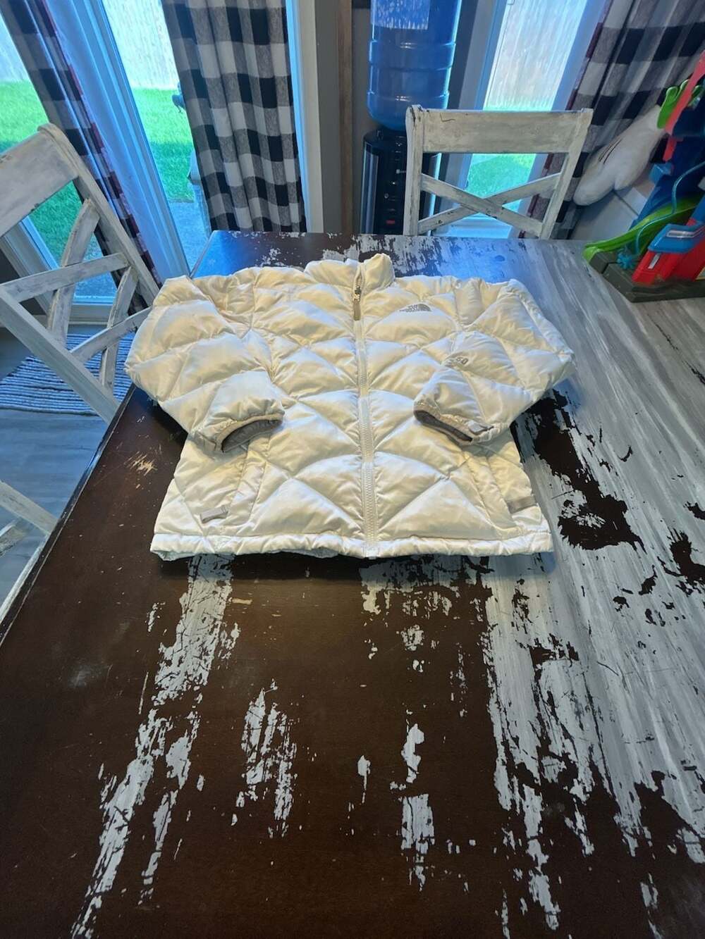 The North Face 550 Goose Down Puffer Jacket White Size Medium